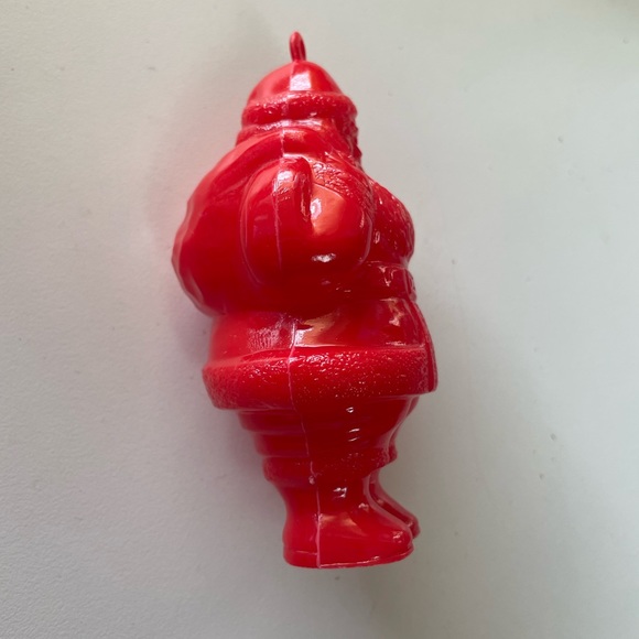 Santa Claus Christmas Ornament Hard Plastic Small Retro Mid Century Vintage - Picture 6 of 8
